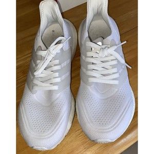 Adidas Ultraboost 21 Sneakers Running Shoes Light Grey/ White FY0379 Mens Sz 7.5